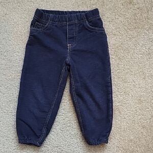 Carter's Pants Unisex Size 18 Months Boys Girls Elastic Hem Casual Black Tan